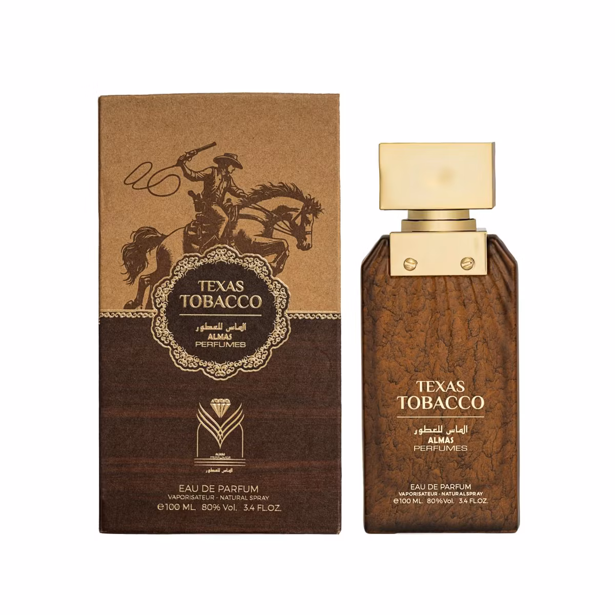 TEXAS TOBACCO EDP 3.4 OZ, MEN BY ALMAS PERFUME