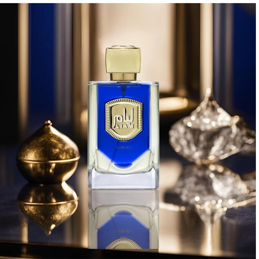 Lattafa Liam Blue Shine Eau de Parfum Spray for Unisex, 3.4 Ounce