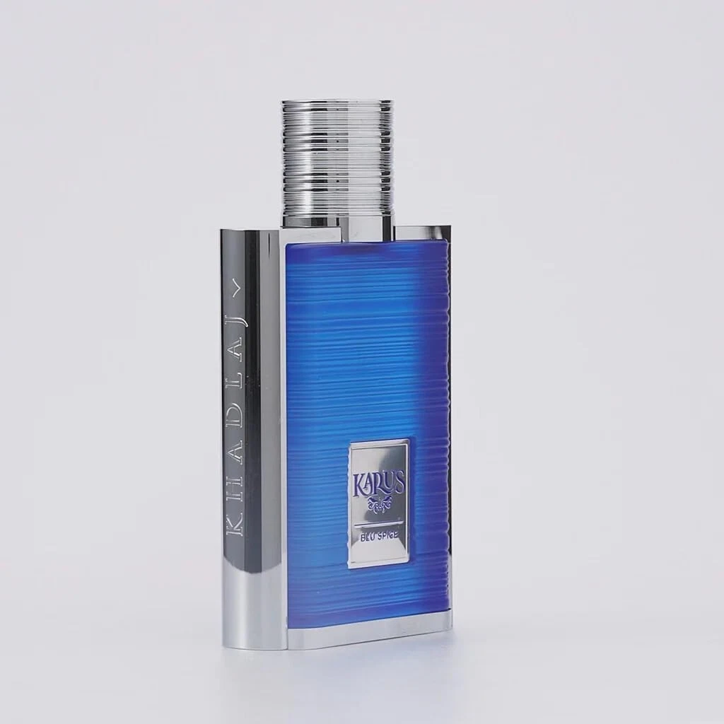 KHADLAJ PERFUMES Karus Blu Spice Eau de Parfum Spray for Unisex, 3.4 Ounce
