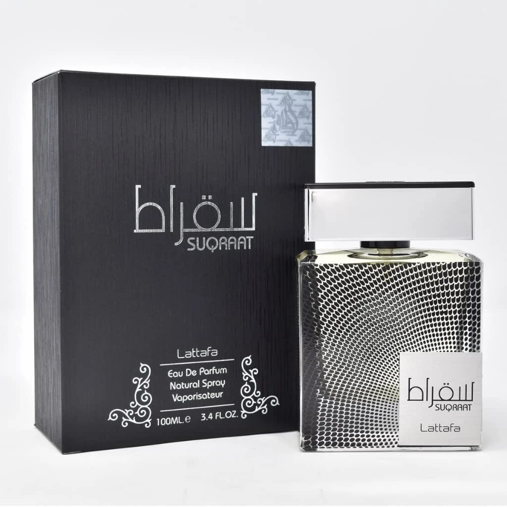 Lattafa Perfumes Suqraat for Men Eau de Parfum Spray, 3.4 fl Oz/ 100ml