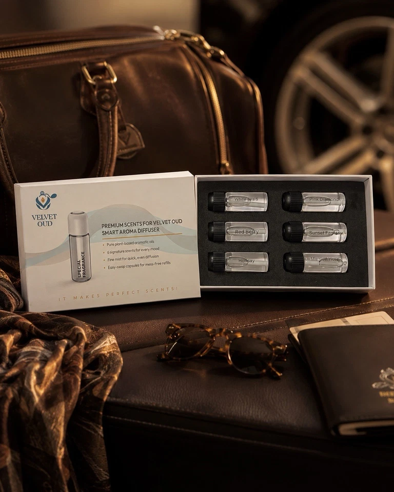 Ultrasonic Smart Car Diffuser Refill Kit 6 pics